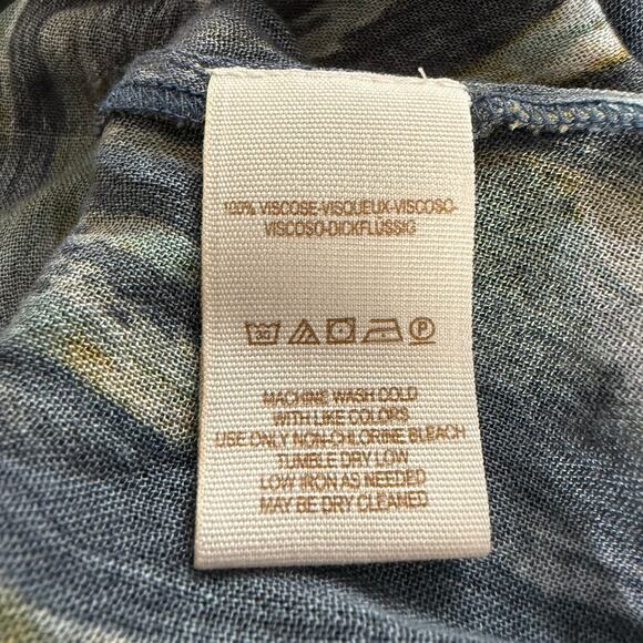 Free People flare pants wide-leg cropped printed elastic waist boho XS - Picture 8 of 8